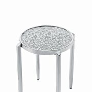 Chrome finish end table by Acme additional picture 3