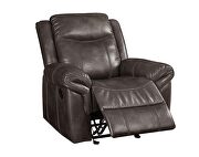 Brown leather-aire reclining recliner chair by Acme additional picture 4