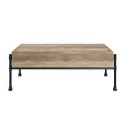 Oak & sandy black finish lift top rectangular coffee table by Acme additional picture 4