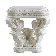 Antique white finish intricate moldings coffee table additional photo 5 of 7