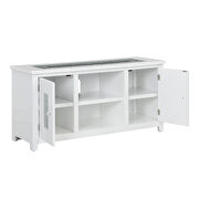 White high gloss finish acrylic diamonds inlay TV stand by Acme additional picture 2