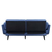 Blue fabric upholstery adjustable sofa and ottoman by Acme additional picture 6