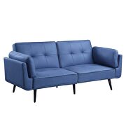 Blue fabric upholstery adjustable sofa and ottoman by Acme additional picture 7