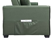 Green velvet upholstery buttonless tufting sofa w/ pull out sleeper by Acme additional picture 10
