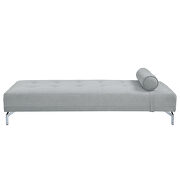 Gray melange velvet button tufted average sofa daybed by Acme additional picture 2