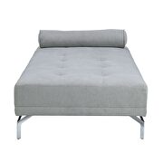 Gray melange velvet button tufted average sofa daybed by Acme additional picture 3