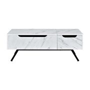 White finish lift top rectangular coffee table by Acme additional picture 4