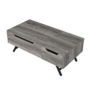 Gray oak finish lift top rectangular coffee table by Acme additional picture 2