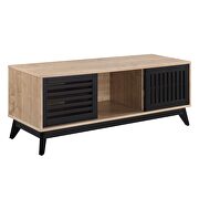 Oak & espresso finish wood TV stand by Acme additional picture 2
