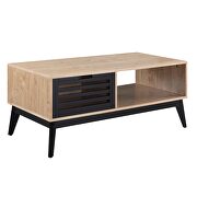 Oak & espresso finish modern style coffee table by Acme additional picture 2
