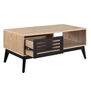 Oak & espresso finish modern style coffee table by Acme additional picture 5