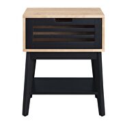Oak & espresso finish modern style end table by Acme additional picture 2