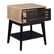 Oak & espresso finish modern style end table by Acme additional picture 3