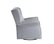 Gray fabric button tufted swivel chair by Acme additional picture 4