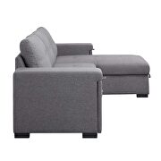Dark gray fabric upholstery sleeper sectional sofa by Acme additional picture 6