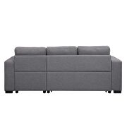 Dark gray fabric upholstery sleeper sectional sofa by Acme additional picture 7