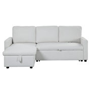 Beige fabric reversible sectional sofa with pull-out bed by Acme additional picture 2