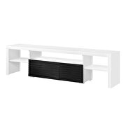 White & black high gloss finish modern and glamorous design TV stand by Acme additional picture 3