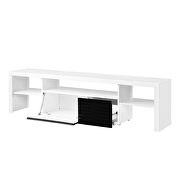 White & black high gloss finish modern and glamorous design TV stand by Acme additional picture 5