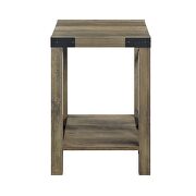 Rustic oak finish x shape slat coffee table by Acme additional picture 6