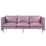 Wisteria grain leather modern industrial design sofa by Acme additional picture 2