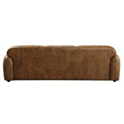 Cocoa top grain leather full foam seat cushions sofa additional photo 2 of 2