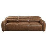Cocoa top grain leather full foam seat cushions sofa by Acme additional picture 3