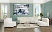 Vertical channel tufting and neutral beige color modular sectional sofa by Acme additional picture 2