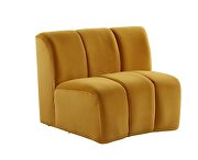 Vertical channel tufting and brilliant yellow color modular sectional sofa by Acme additional picture 2