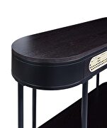 Black finish wooden top & metal legs round coffee table by Acme additional picture 11