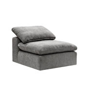 Gray linen upholstery modular sectional sofa by Acme additional picture 2