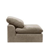 Beige khaki linen upholstery modular sectional sofa by Acme additional picture 4