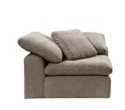 Beige khaki linen upholstery modular sectional sofa by Acme additional picture 7