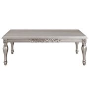Platinum finish floral trim apron coffee table by Acme additional picture 5