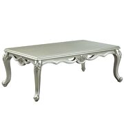Champagne finish floral trim apron coffee table by Acme additional picture 4