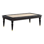 Marble top & black finish base coffee table by Acme additional picture 4