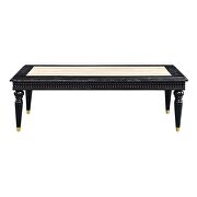 Marble top & black finish base coffee table by Acme additional picture 5
