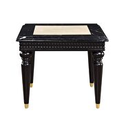 Marble top & black finish base coffee table by Acme additional picture 7