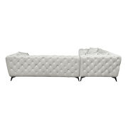 Beige fabric upholstery button-tufted modern sectional sofa by Acme additional picture 3