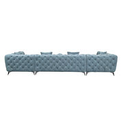Deep green fabric upholstery button-tufted modern sectional sofa by Acme additional picture 3