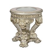 Antique white and gold finish ornate carvings coffee table by Acme additional picture 5