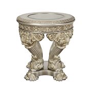 Antique white and gold finish ornate carvings coffee table by Acme additional picture 6