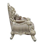 Antique gold finish fabric elaborate design chair by Acme additional picture 6