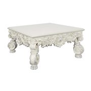 Antique white finish curved legs coffee table by Acme additional picture 2
