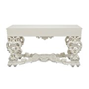 Antique white finish curved legs sofa table by Acme additional picture 4
