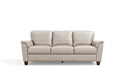 Beige leather sleek silhouette modern style sofa by Acme additional picture 2