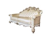 Champagne pu & antique pearl finsih button tufted sofa by Acme additional picture 3