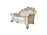 Champagne pu & antique pearl finsih button tufted sofa by Acme additional picture 7