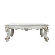 Antique pearl finish scrolled legs coffee table by Acme additional picture 3