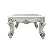 Antique pearl finish scrolled legs coffee table by Acme additional picture 4